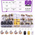 Swpeet 60PCS Knurled Shaft Linear Rotary Taper Potentiometer B5K 10K 20K 50K 100K with 20Pcs Knob Kit