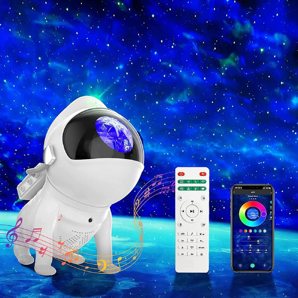 Elec3 Star Projector Space Dog, Galaxy Projector for Bedroom Remote Control, Bluetooth Speaker