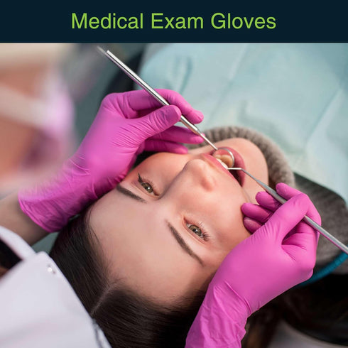 Fuchsia Hot Pink Nitrile Disposable Gloves - 50 Count - 3 Mil Nitrile Gloves X Small - Powder and Latex Free Rubber Gloves - Surgical Medical Exam Gloves - Food Safe Cooking Gloves