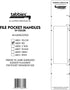 Tabbies File Pocket Handles, 9.63 X 2, Red/White, 12 Sheets/Pack