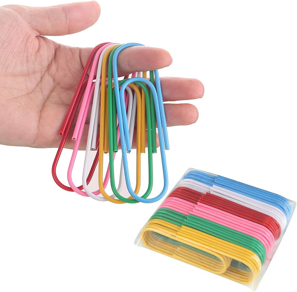 Jumbo Paper Clips, 4 Inch Large, 30-Pack for Paperwork, Ideal for Home, School, and Office Use, Colored Binder Clips