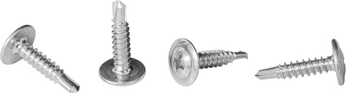#8 x 3/4" Phillips Modified Truss Head Self-Drilling Tek Screw - Zinc-Plated Steel, Pack of 100