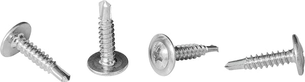 #8 x 3/4" Phillips Modified Truss Head Self-Drilling Tek Screw - Zinc-Plated Steel, Pack of 100