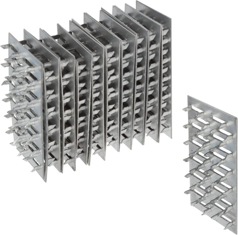 20 PCS 4" x 2" Pronged Truss Plate, Galvanized Steel Repair Tie Plates for Roofing Trusses