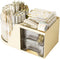 Cute Rotation Pen Holder for Desk - Beige Pencil Cup Pot Organizer for Girls, Kids, and Makeup Brushes