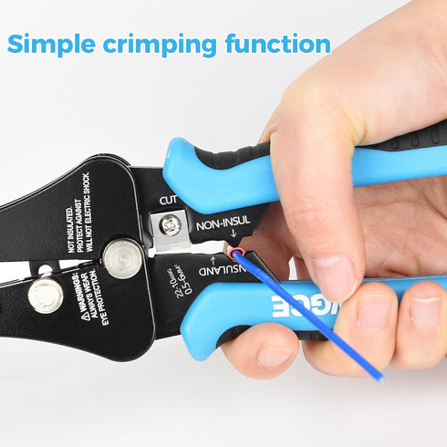 WGGE 3 IN 1 Adjustable Heavy Duty Wire Stripper/Cutter Tool for 8-18 AWG Solid and Stranded Wire