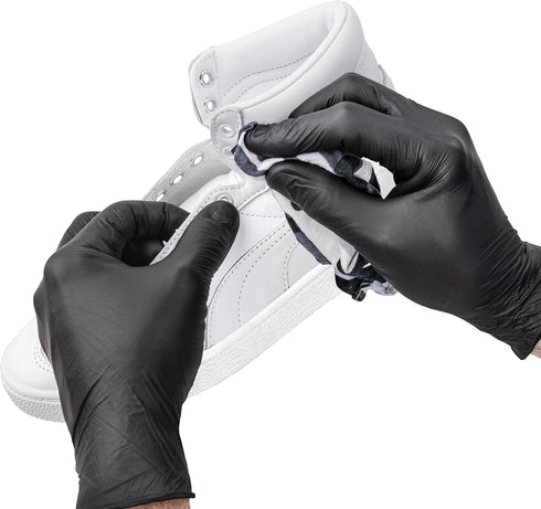 Black Nitrile Exam Gloves, Ultra-Strong Disposable Powder-Free Medical Gloves with Slip-Resistant Grip, X-Large, 230