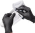 Black Nitrile Exam Gloves, Ultra-Strong Disposable Powder-Free Medical Gloves with Slip-Resistant Grip, X-Large, 230