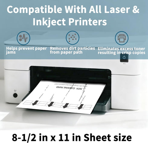 YCMobilya 15-Pack-Removes Debris8.5 11 Inches,Thickened Printer Cleaning Sheets Ink, Dust, Dirt & x Design,Durable&Easy