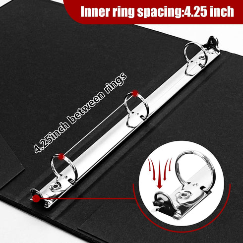 Vienrose 3 Ring Binder 1 Inch Round Rings, Durable Linen Cover, Holds 8.5" x 11" Paper