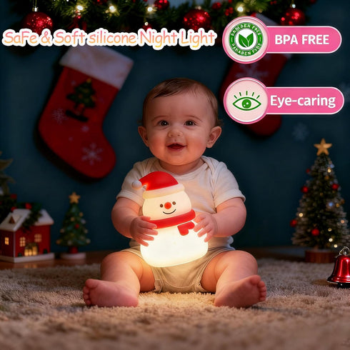 Mrauzlty Dimmable Night Light for Kids, Soft Silicone Baby Night Lights for Nursery, Rechargeable Portable LED Bedroom