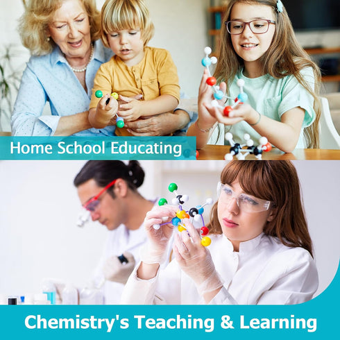 124 Set, Molecular Model Kit, Pcs Organic Molecular Chemistry Atom Element Model Kit for Lessons in Chemistry