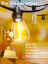 Jerritte 60FT 16+1 IP65 Bulbs, 2700K Dimmable Commercial LED Outdoor String Lights with Edison Shatterproof Waterproof