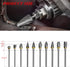 BIGOU Carbide Rotary Burr Set - 10PCS Double Cut Carving Burr Bits, Tungsten Carbide 1/8" Shank for DIY Metal Polishing