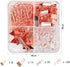 Paper Clips and Binder Clips Set, Metal Assorted Sized Binders with Push Pins, Cute Rosegold Office Supplies for Desk,