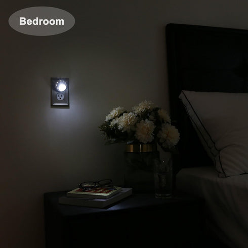 360 4 Pack DEWENWILS Plug in Night Lights into Wall, Dusk to Dawn Sensor, Rotating, Directional LED Nightlights