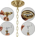 5.3 Inches 5.9 Heavy Duty Light Fixture Canopy Kit Diameter & Feet Chain Ceiling Mounting Hardware for Pendant Light
