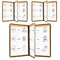 3 Pack Menu Covers 8.5" x 11" Menu Holder, Double Stitched Menu