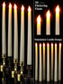 24 Decoration(Basic,11 Inch,Ivory) Treela Pcs Flameless Taper Candles Battery Operated Bulk Fake Candles Light LED