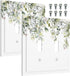 Light Switch Covers Decorative 2 Toggle, Eucalyptus Sage Green Watercolor Plant Leaves Double Toggle Wall Plate