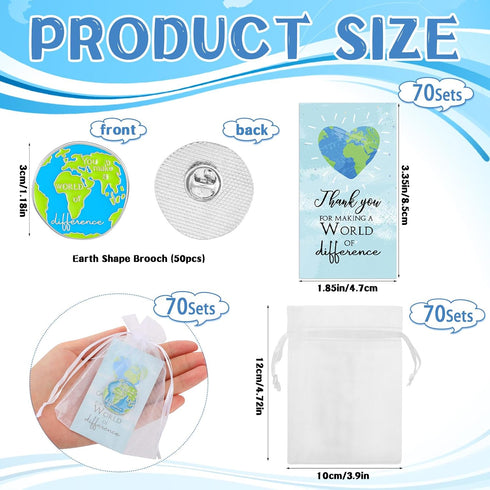 Inspirational Earth Appreciation Award Pins for Coworkers
