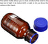 PATIKIL 250mL Reagent Media Bottle, 2Pcs Round Graduated Glass Storage Bottle for Chemistry Lab, Amber