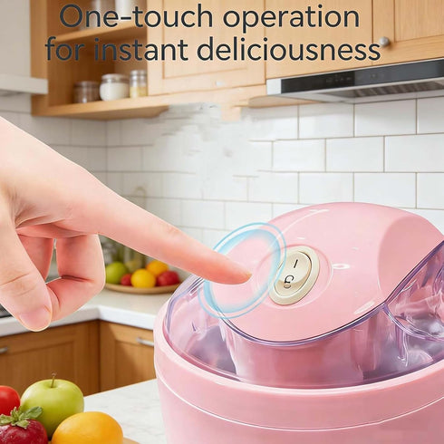 Frozen Small Home Mini Ice Cream Maker, Personal Ice Cream Maker, Single Serve Ice Cream Machine for Kids, One-Touch