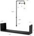 Wallniture Libro Cubicle Shelf - 24" Cube Storage Organizer with Hooks, Home Office Desk Organizer (Black)