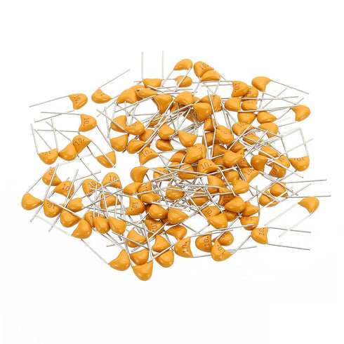 PATIKIL 120 Pcs 50V Multilayer Monolithic Ceramic Capacitors, Ceramic Chip Capacitor Assortment Kit, Yellow