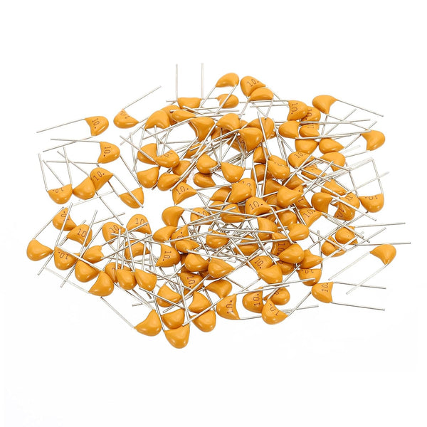 PATIKIL 120 Pcs 50V Multilayer Monolithic Ceramic Capacitors, Ceramic Chip Capacitor Assortment Kit, Yellow