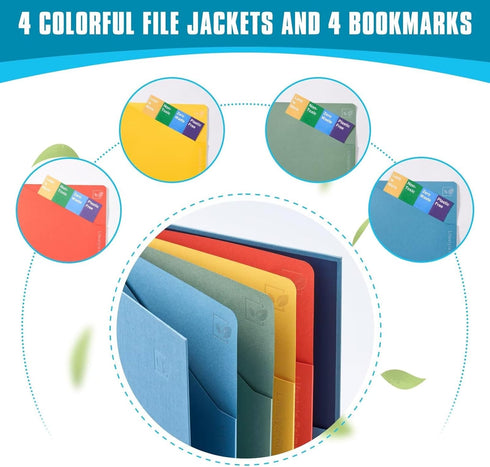Blue Lake ECOLIFE 1 Inch 3 Ring Binder, Plastic-Free Organizer, Dividers with Pockets, Blue