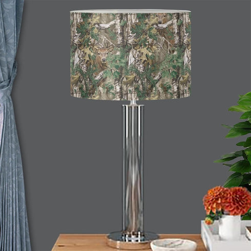 Yzaoxia Green Camo Print Lampshade Jungle Hunter Hunting Camouflage Replacement Linving Room Bed Room Drum Lamp Shade