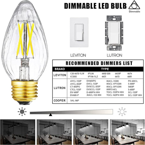 E26 Bulb 6W E26 Bulb 60 Dimmable 4000K E26 Bulb AC120V 600lm Bulb Lamp,Pack 6 LEOOLS Edison Equivalent LED Watt Light