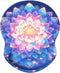 Wrist Support Mouse Pad, Non-Slip Rubber Base, Small Desktop Mouse Mat for Home Office, Beautiful Mandala Design