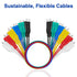 12PCS Alligator Clips Electrical, 6 Colors Premium Test Leads Set, 22AWG Flexible Copper Wire for Test Probes, 21.5