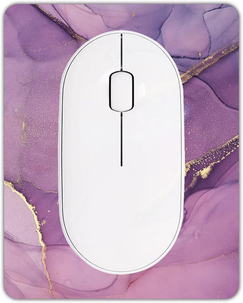 Small Mouse Pad, Mini Travel Carry Washable Lycra Non-Slip Rubber Base, 5x6 inches, Purple