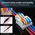 GKEEMARS 10 Pcs Lever Wire Connectors, Quick Wiring Cable Connector Push-in Conductor Terminal Block (2 in 4 Out)