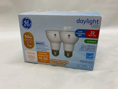 GE Classic 2-Pack 50 W Equivalent Dimmable Par20 LED Light Fixture Light Bulbs (Daylight) by GE