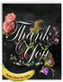 The Best Card Company Beautiful Thank You Card (8.5 x 11 Inch) - Floral Gratitude Stationery Notecard with Envelope