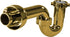 Westbrass D401-PF-01 Decorative Styrene P-Trap, Polished Brass
