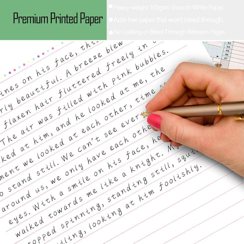 A5 6-Rings 90 8.3x5.5", Rancco Refill Line Paper, Colorful Binder Papers Refill, Filofax Notebook Inserts Refills