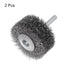 uxcell 2PCS Wire Wheel Brush for Drill Attachment, 2" Carbon Steel for Cleaning Rust Stripping