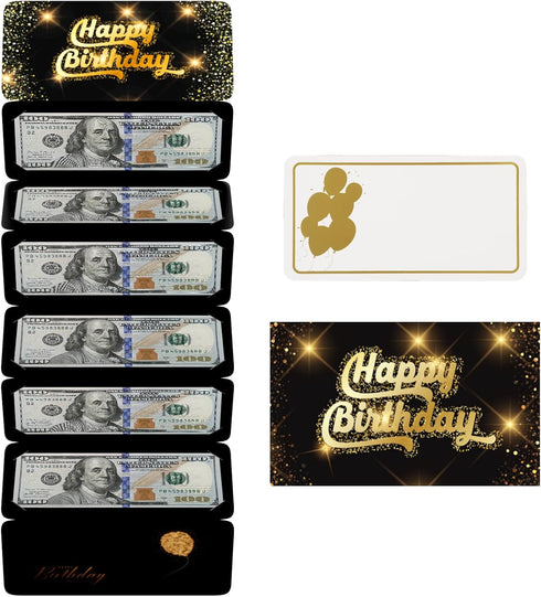 Money Holder for Cash Gift Birthday, Surprise Money Envelopes for Cash Gifts, Happy Birthday Card for Men Women