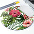 Mouse Pad Mousepad Tropical Leaves Print Mouse Mat Mouse Pad Office Mousemat Round Mousemat Hawaii Hawaiian Tropical Palm Print Mousepad by pingpi