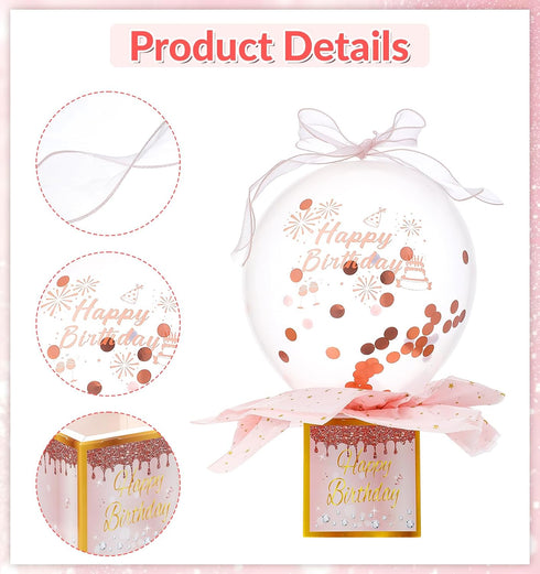 ValueBargain Money Birthday Box, Money Box for Cash Gift Birthday, Funny Pull Cash Surprise for Party Gift (Pink)