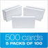 50EE 5" 8", 500 (5 Packs 100) (50) Oxford Blank Index Cards, x White, Cards
