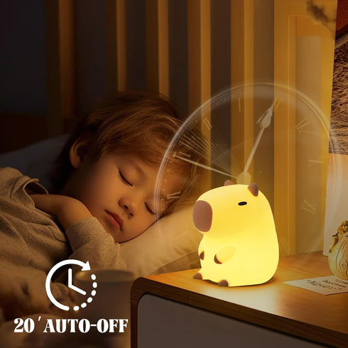 YuanDian Capybara Night Light - Adorable Silicone Lamp for Kids, Babies, Adults | Cute Capybara Gift, Nursery Bedroom