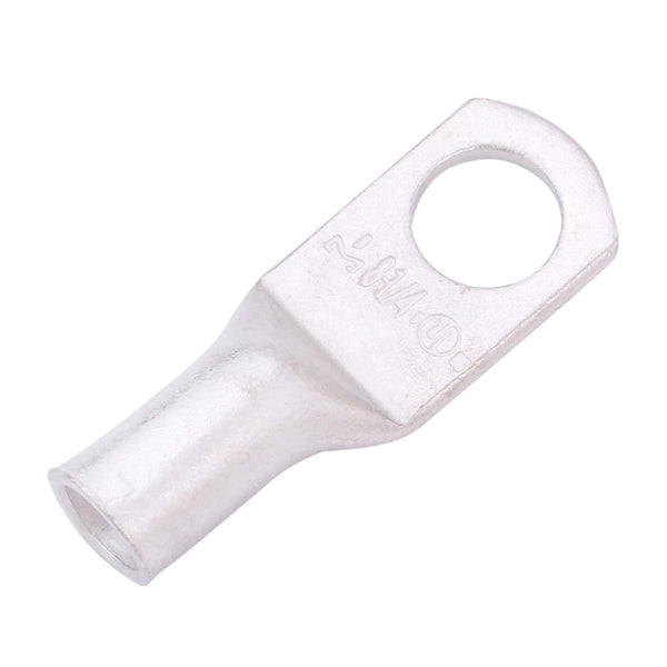 SELTERM 2pcs 8 AWG 1/4" Stud Tinned Copper Wire Lugs, Battery Cable Ends Ring Terminal Connectors