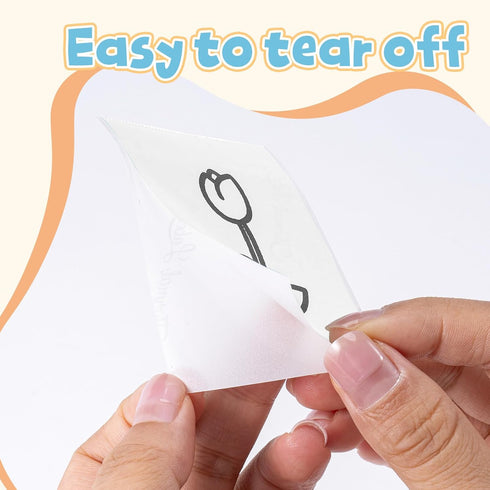 T02/T02Pro/Q02E/M02X/Y02C/Q02 2 50mm x3.5m, 3 Phomemo Sticker Paper- for Mini Printer, White Thermal Sticker for Study