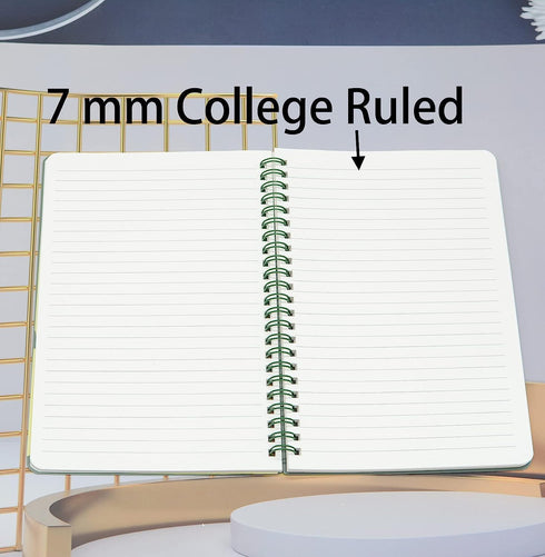 Yansanido Spiral Notebook - 4 Pcs A5 Thick Plastic Hardcover Journal with 80 Sheets for School and Office